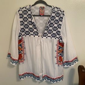Johnny Was Embroidered Blouse